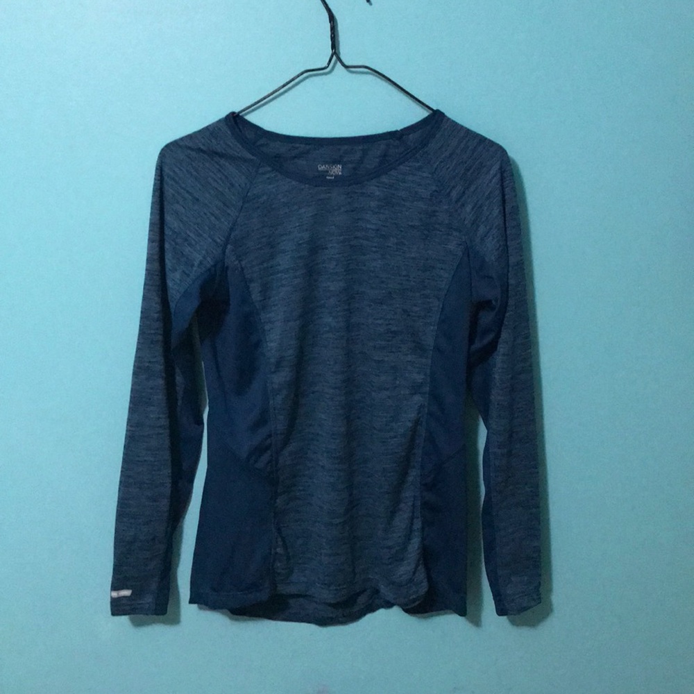 Dark blue athletic long sleeve shirt